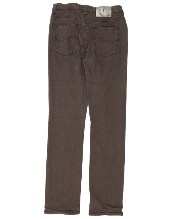 Джинсы Trussardi Jeans Женские прямые повседневные брюки W27 L31 Коричневые лиоцелл