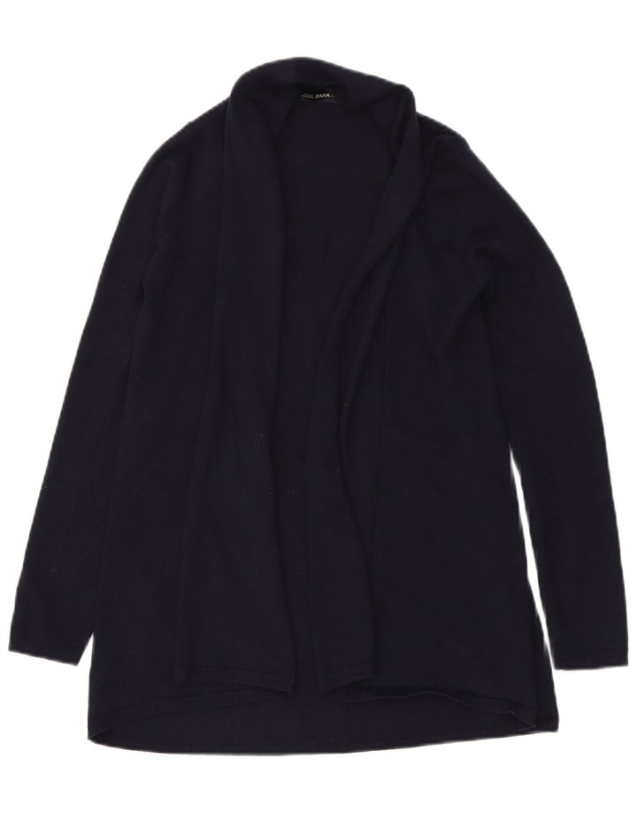 Женский удлиненный открытый кардиган ZARA UK 12, средний темно-синий
