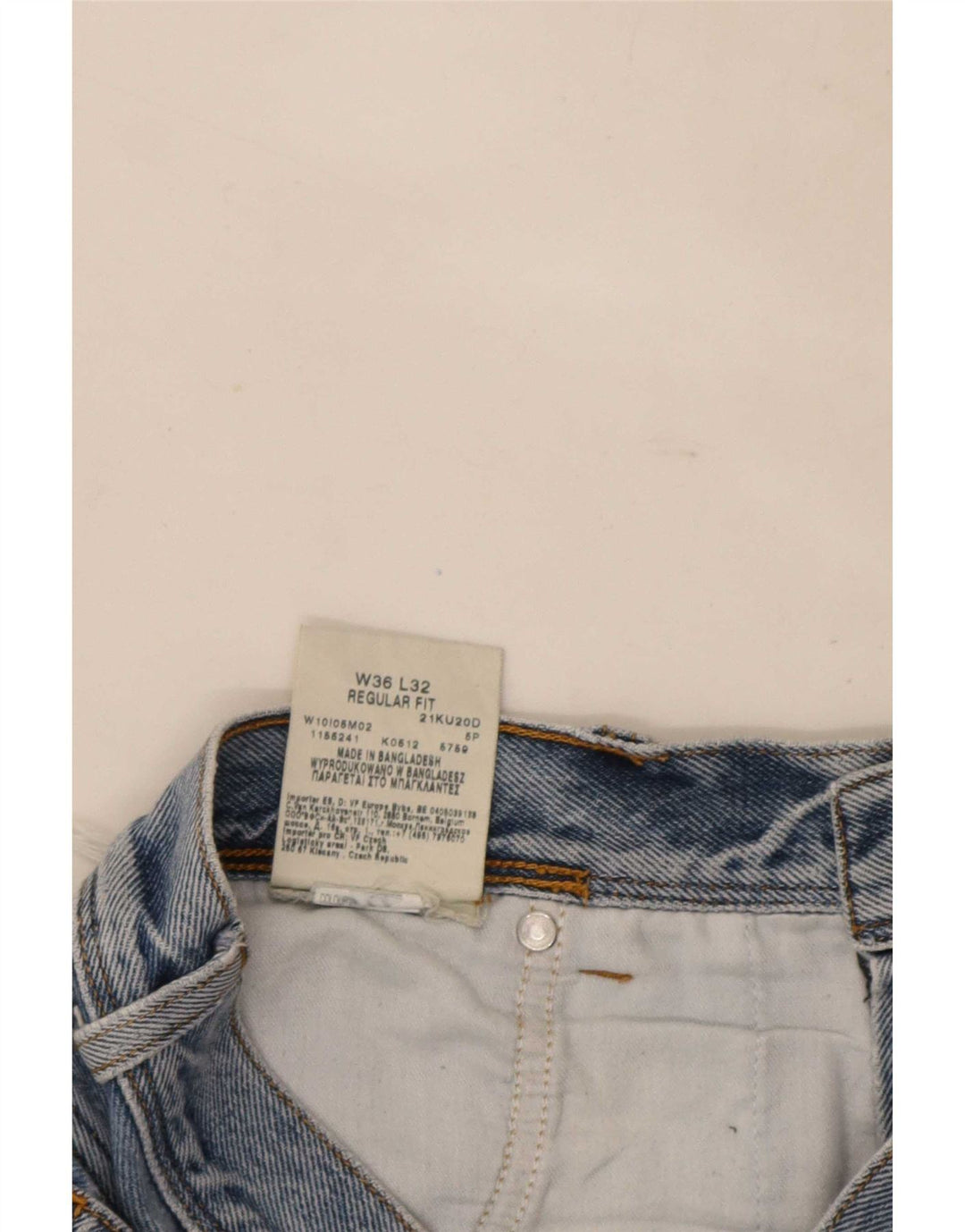 Мужские прямые джинсы Wrangler стандартного кроя W36 L32, синие, хлопок
