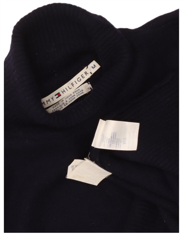 Женский джемпер с высоким воротником Tommy Hilfiger UK 12, средний темно-синий
