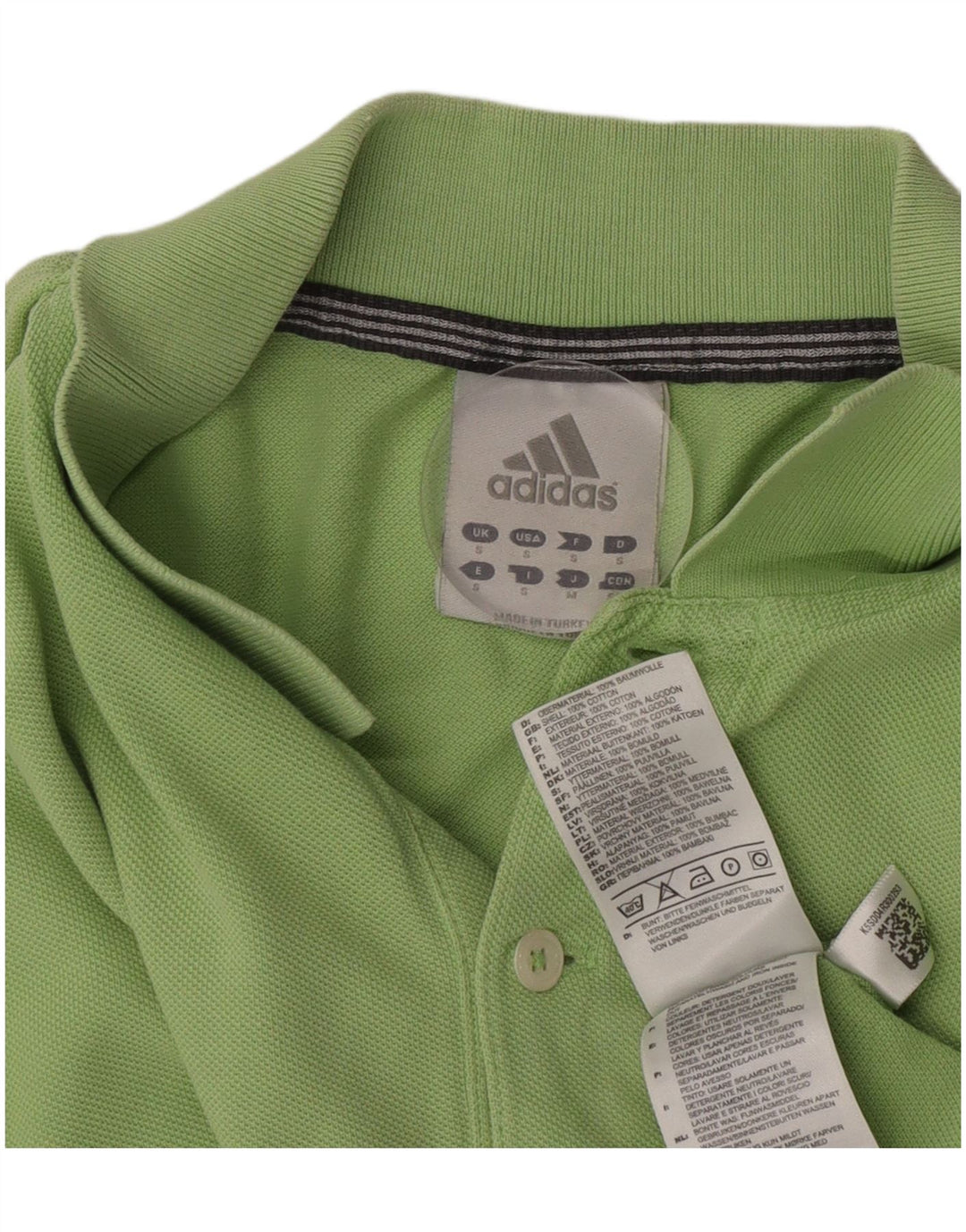Мужская рубашка поло Adidas, маленькая зеленая, хлопок