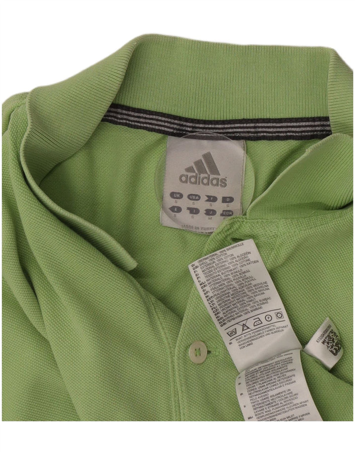 Мужская рубашка поло Adidas, маленькая зеленая, хлопок