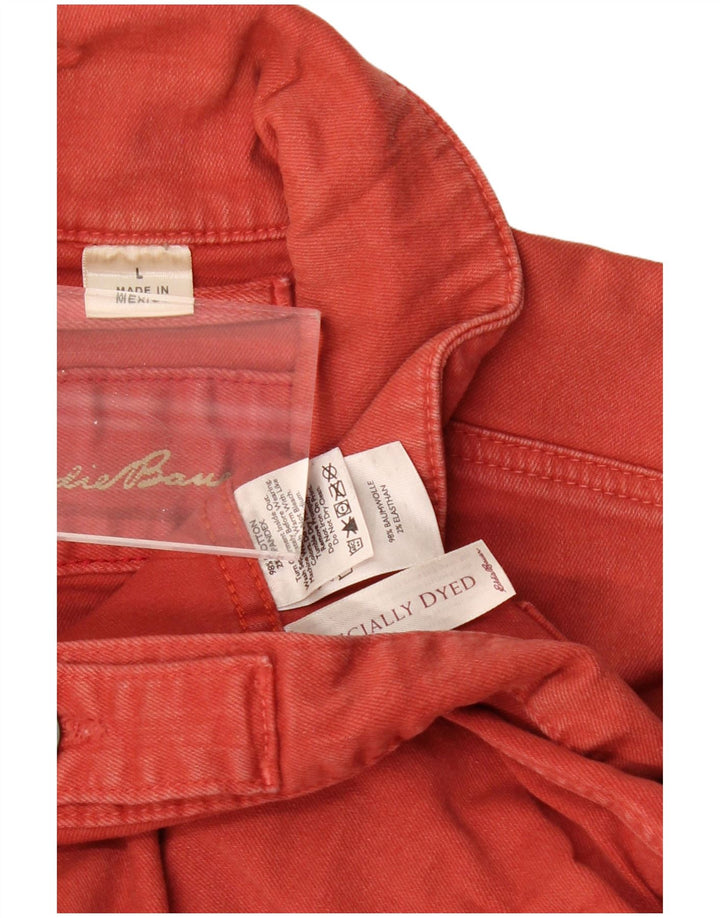 Женская джинсовая куртка EDDIE BAUER UK 16, большой красный хлопок