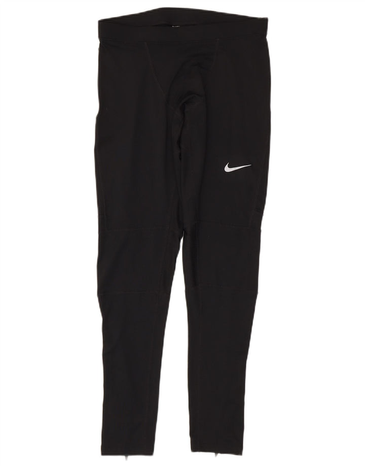 Женские леггинсы Nike Dri Fit UK 12, средний черный полиэстер