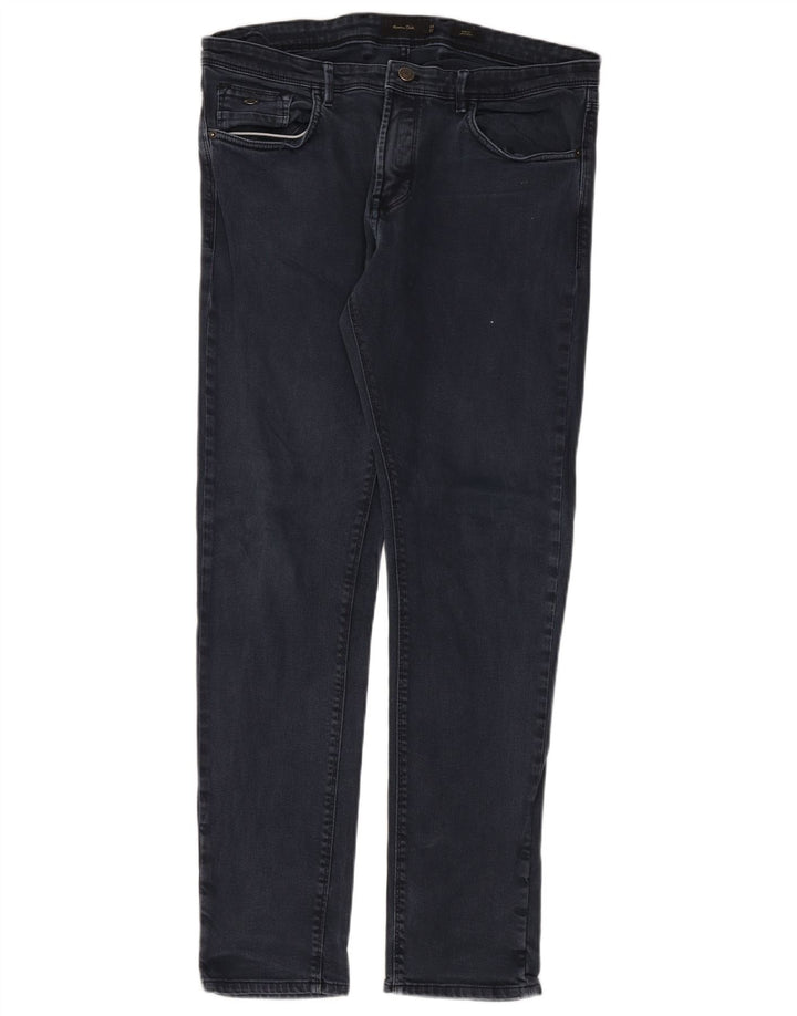 Мужские зауженные джинсы Massimo Dutti EU 36 XL W36 L32 Темно-синие