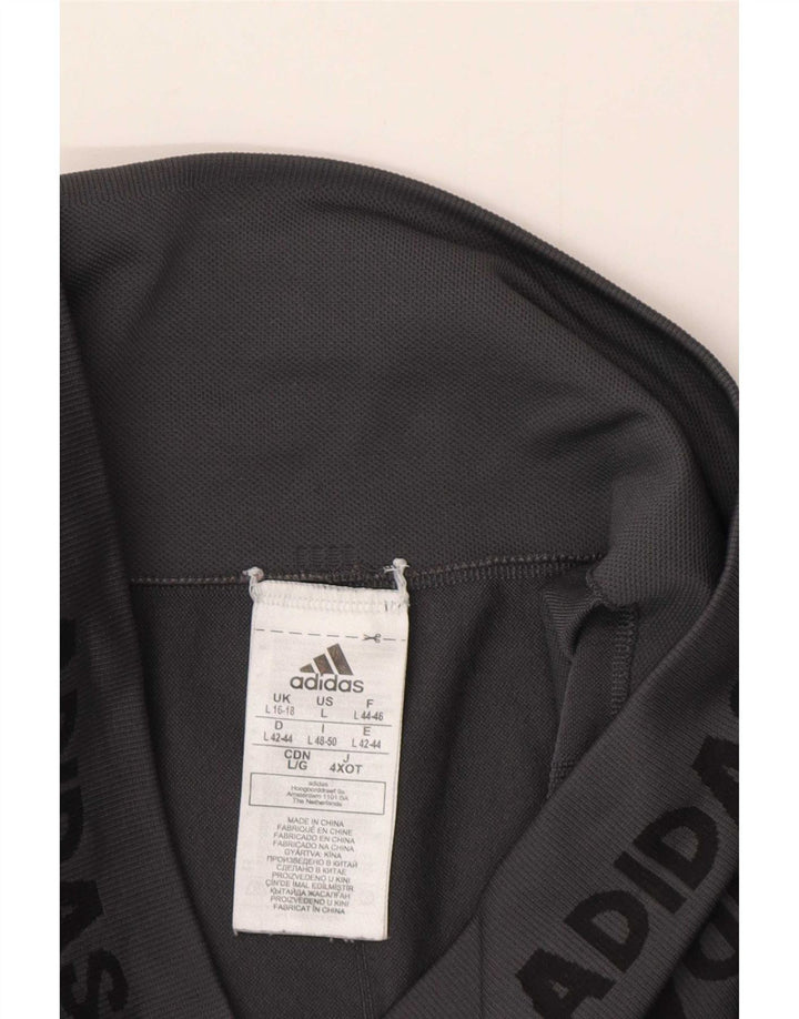 Женские леггинсы Adidas с рисунком UK 16/18, большой серый полиэстер