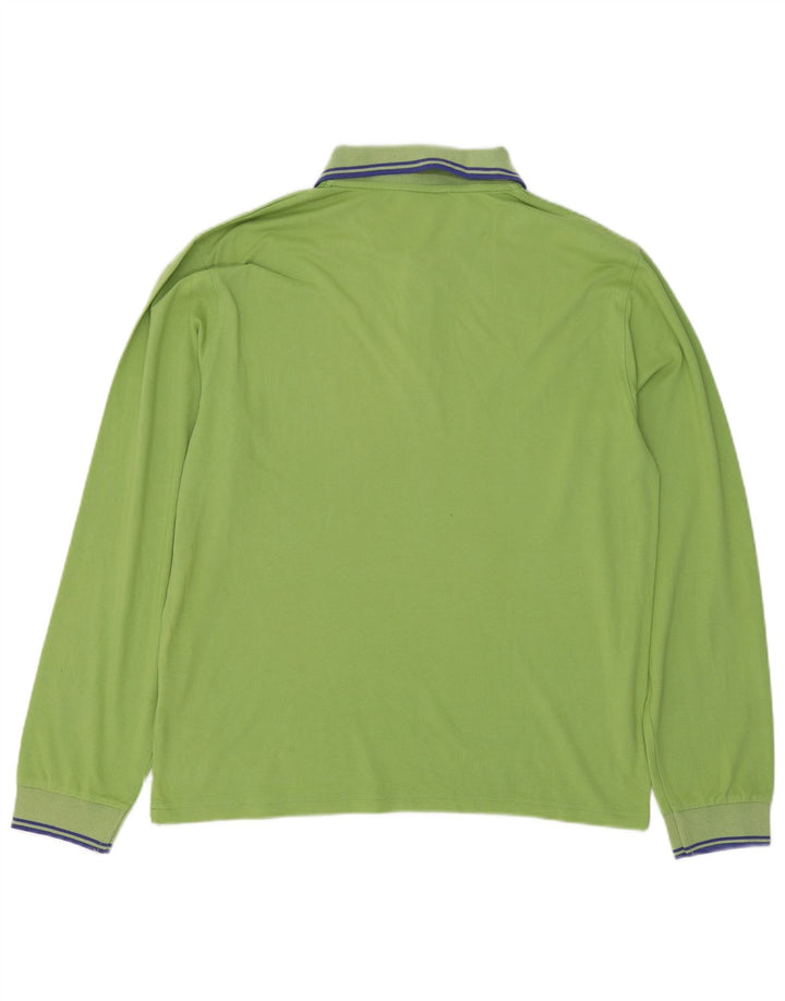 Мужская рубашка поло CHAMPION с длинным рукавом, средний зеленый хлопок, хлопок