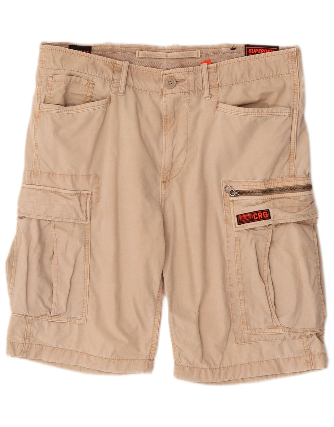 Мужские шорты-карго Superdry W34, большие, бежевые, хлопок