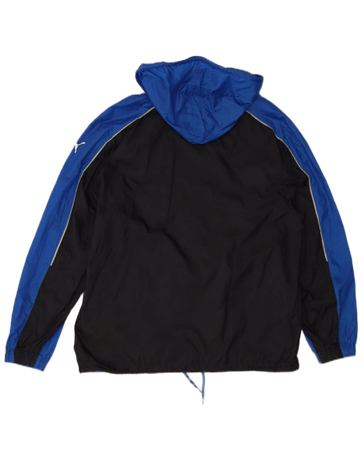 Мужская дождевик с капюшоном PUMA UK 38 Medium Blue Colourblock