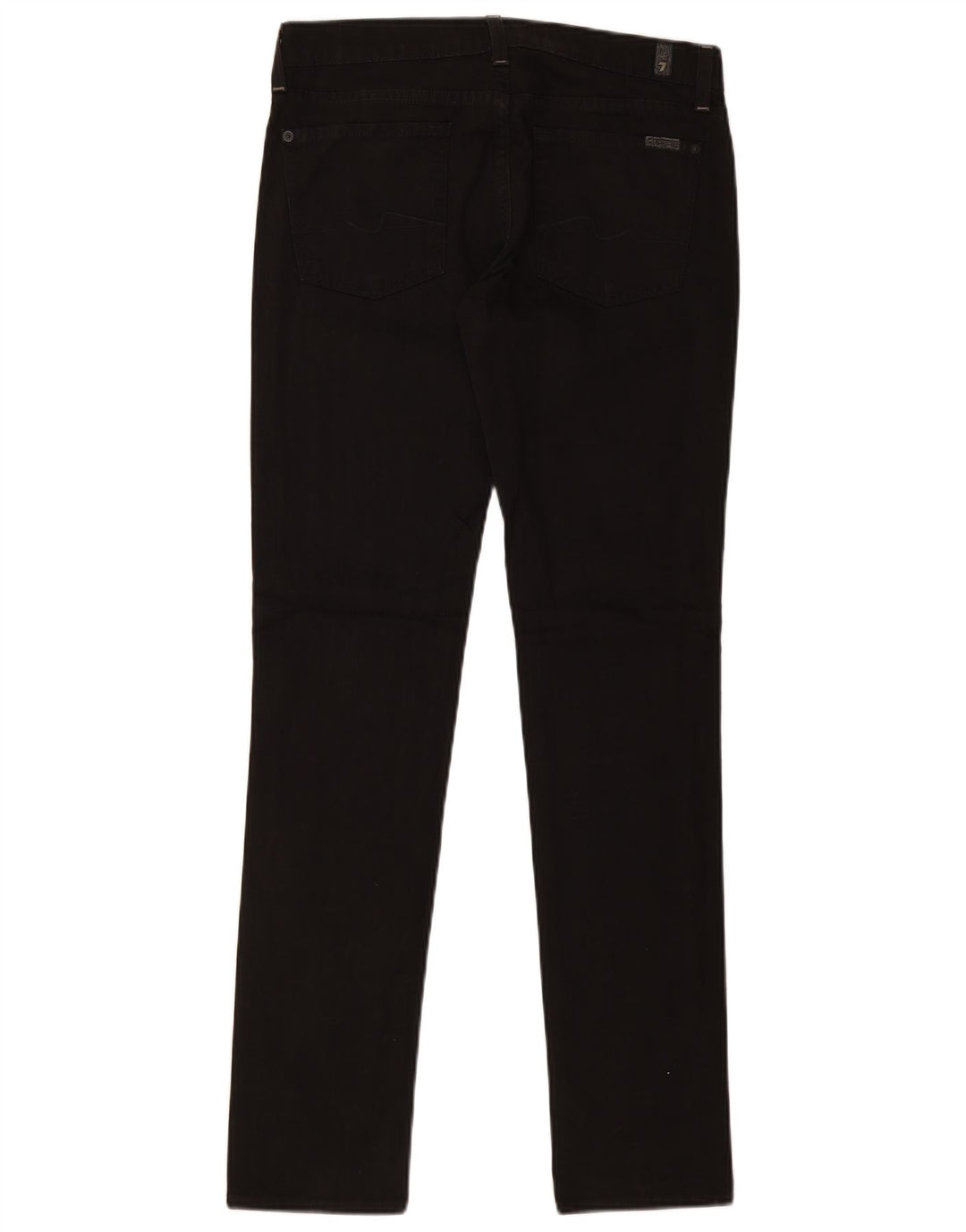 Женские узкие джинсы 7 FOR ALL MANKIND W29 L33, черный хлопок
