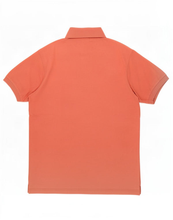 Sergio Tacchini Mens Polo Shirt Large Orange Cotton