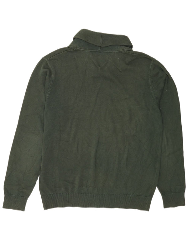 Tommy Hilfiger Мужской джемпер с отложным воротником, свитер 2XL, зеленый хлопок