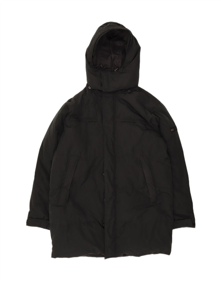 GAS Mens Hooded Padded Jacket UK 42 XL Black Polyester Vintage Gas and Second-Hand Gas from Messina Hembry 