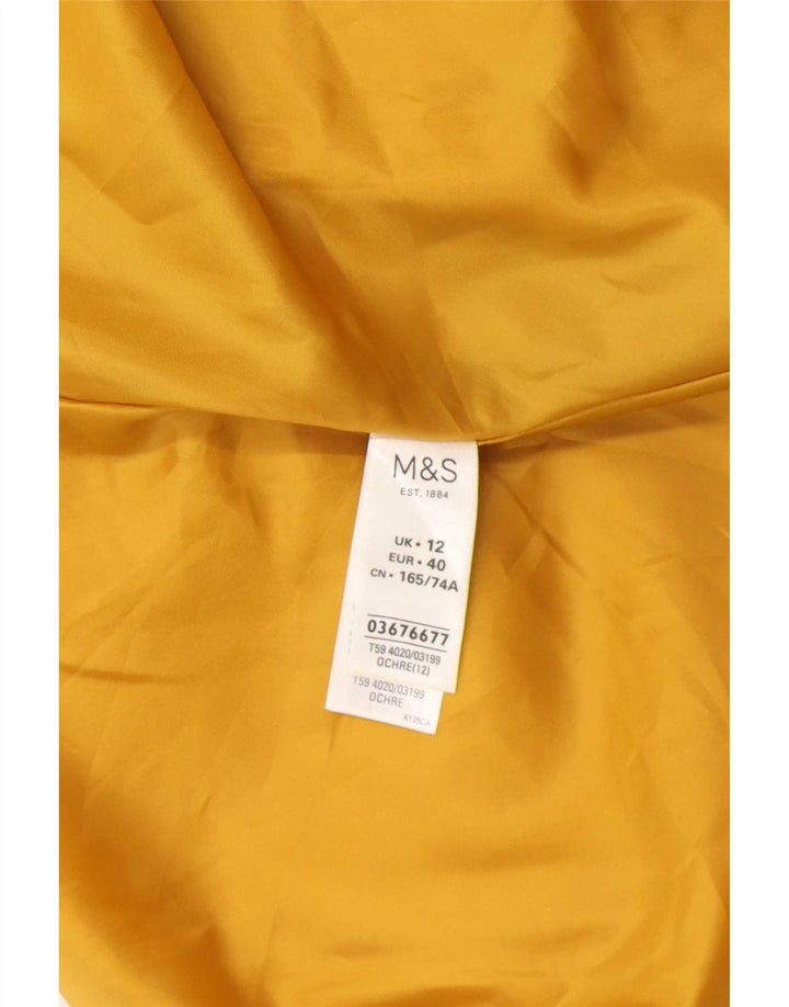 Женская юбка миди Marks & Spencer UK 12, средний W30, желтый полиэстер