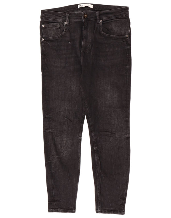 Женские укороченные джинсы скинни Zara EU 40 Medium W31 L25 Серые