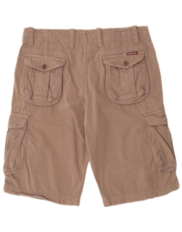 Carrera Mens Cargo Shorts W34 Large Grey Cotton