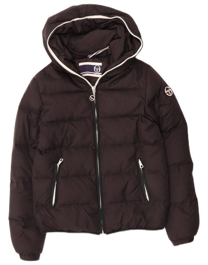 Женская утепленная куртка с капюшоном Sergio Tacchini IT 44, средний черный полиэстер