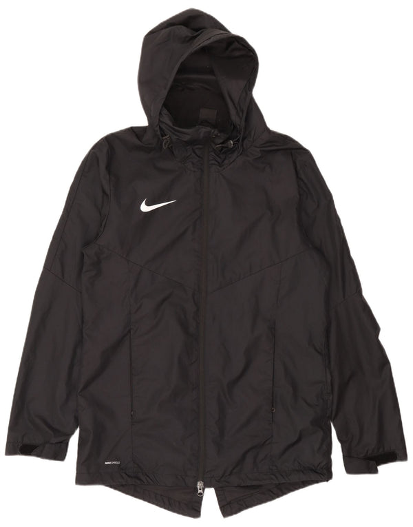 Мужская дождевик с капюшоном Nike Dri Fit UK 38, средний черный, полиэстер