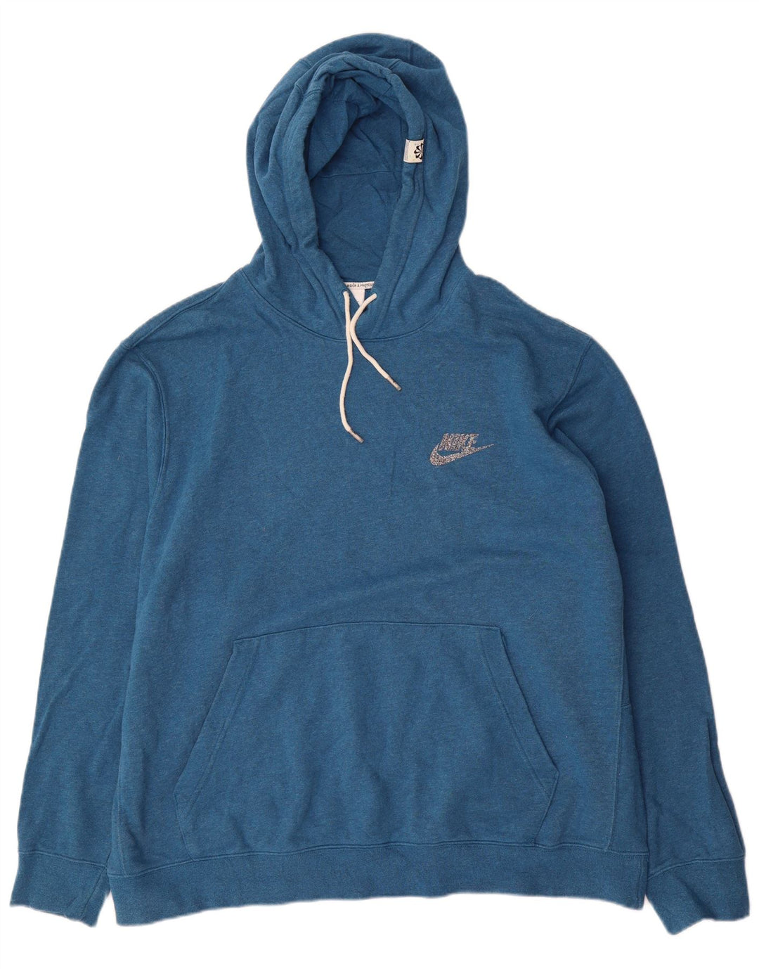 Мужской джемпер с капюшоном Nike 2XL, синий хлопок