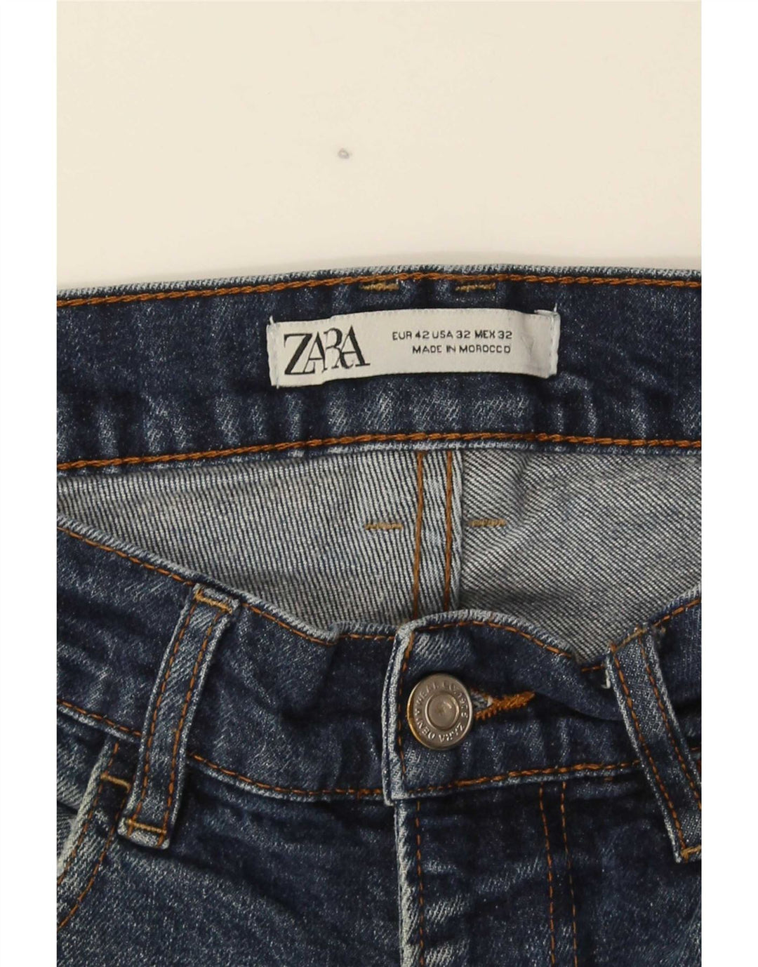 Мужские узкие джинсы Zara EU42 Large W32 L28 Темно-синие