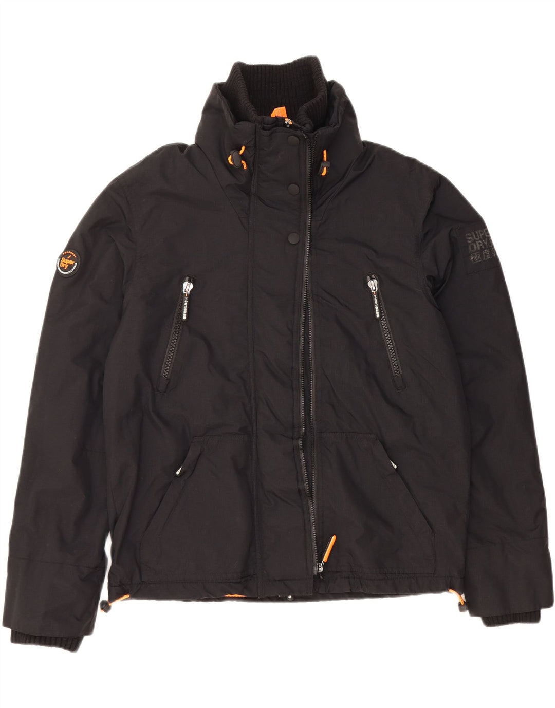 Мужская ветровка SUPERDRY UK 40, большая черная нейлоновая куртка