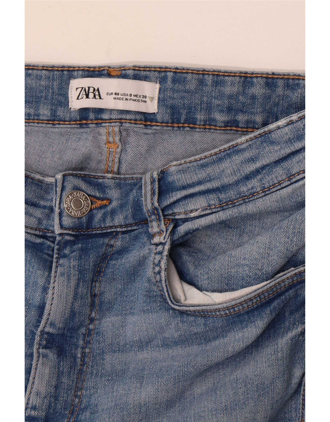 Женские джинсы скинни Zara EU 40 Medium W30 L28 Синие