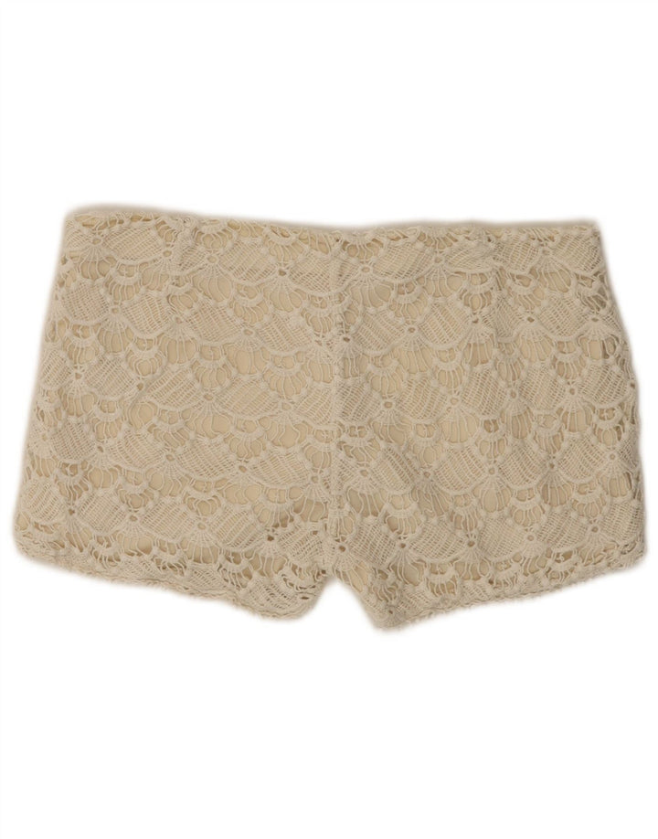 Женские кружевные шорты Zara Medium W28, бежевый хлопок