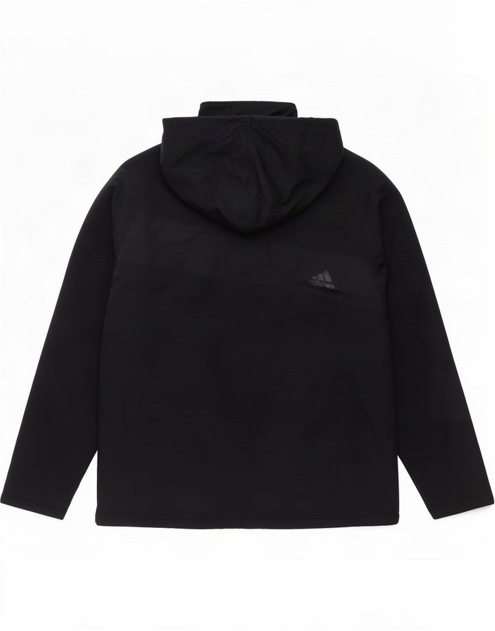 Мужская утепленная куртка Adidas с капюшоном UK 38, средний черный полиэстер