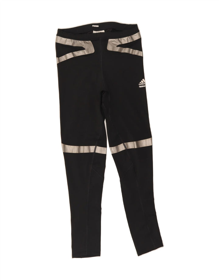 ADIDAS Womens Clima 365 Leggings UK 14 Large  Black Polyester Vintage Adidas and Second-Hand Adidas from Messina Hembry 