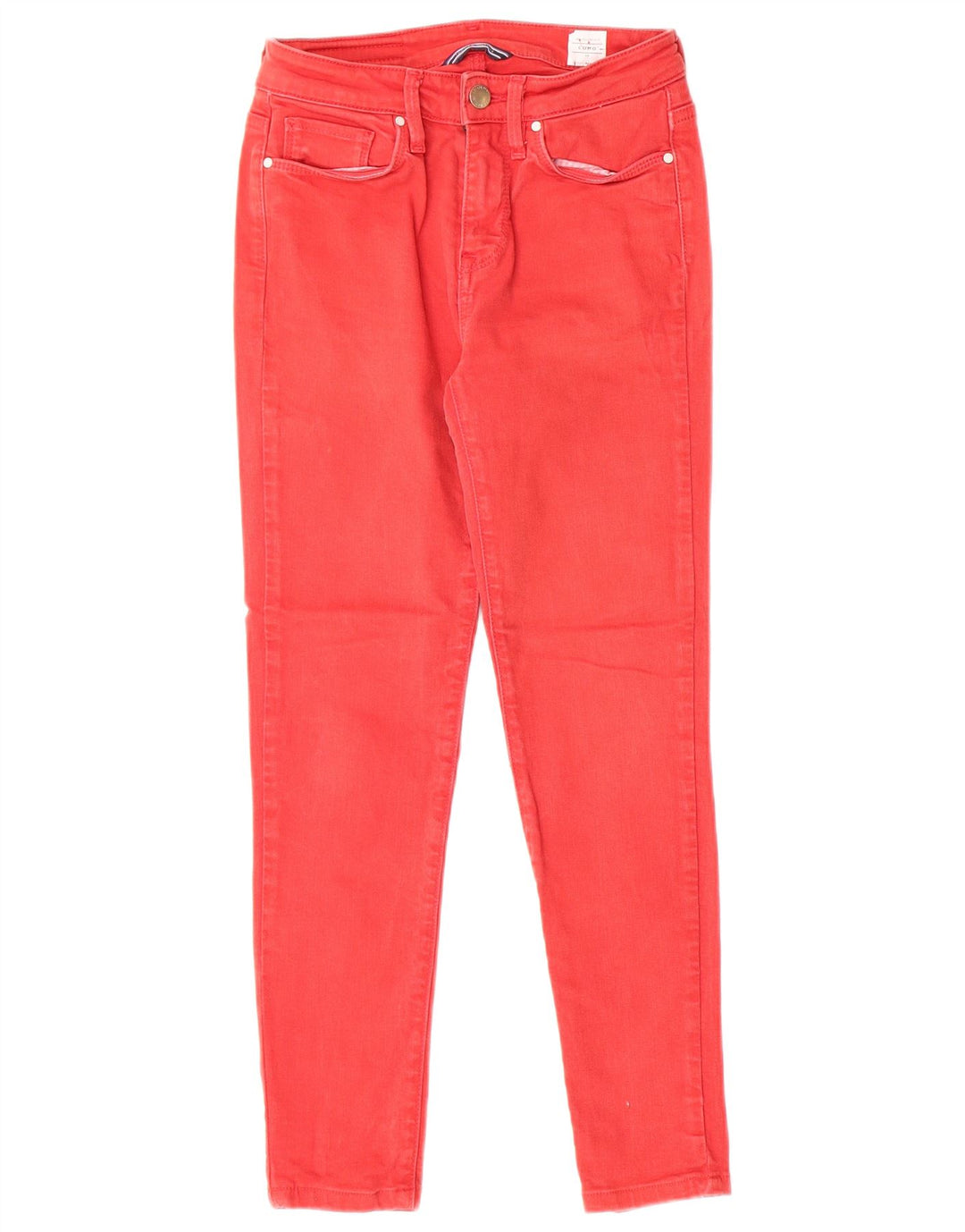 TOMMY HILFIGER Womens Como Jegging Jeans W25 L24 Red Cotton