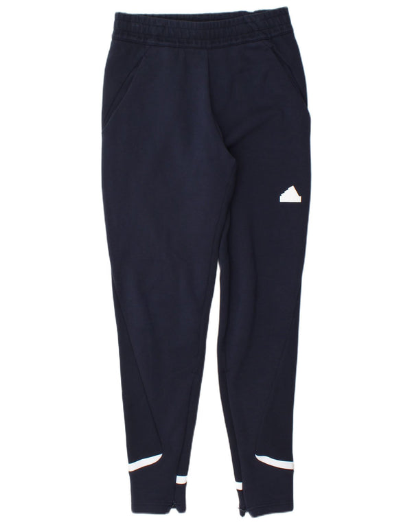 Adidas Mens Tracksuit Trousers Small  Navy Blue Colourblock