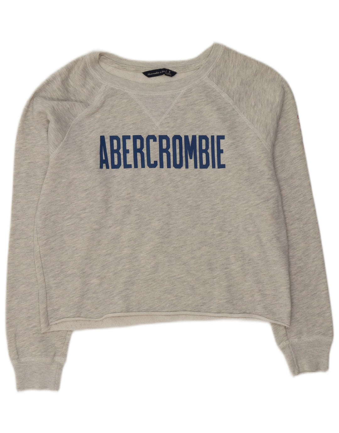 Женский свитер с рисунком Abercrombie & Fitch, Великобритания, 10, маленький, серый