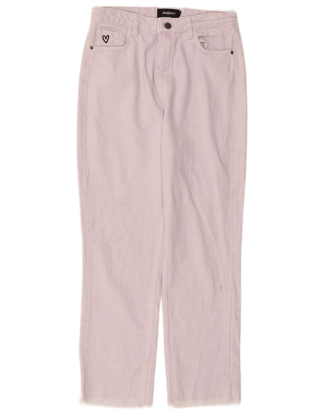 DESIGUAL Женские прямые джинсы EU 38 Medium W26 L27 Фиолетовый хлопок