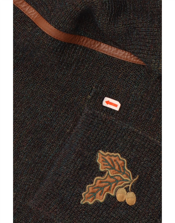 Мужской двубортный кардиган Marz, цвет ЕС 52, большой серый, шерстяной в крапинку