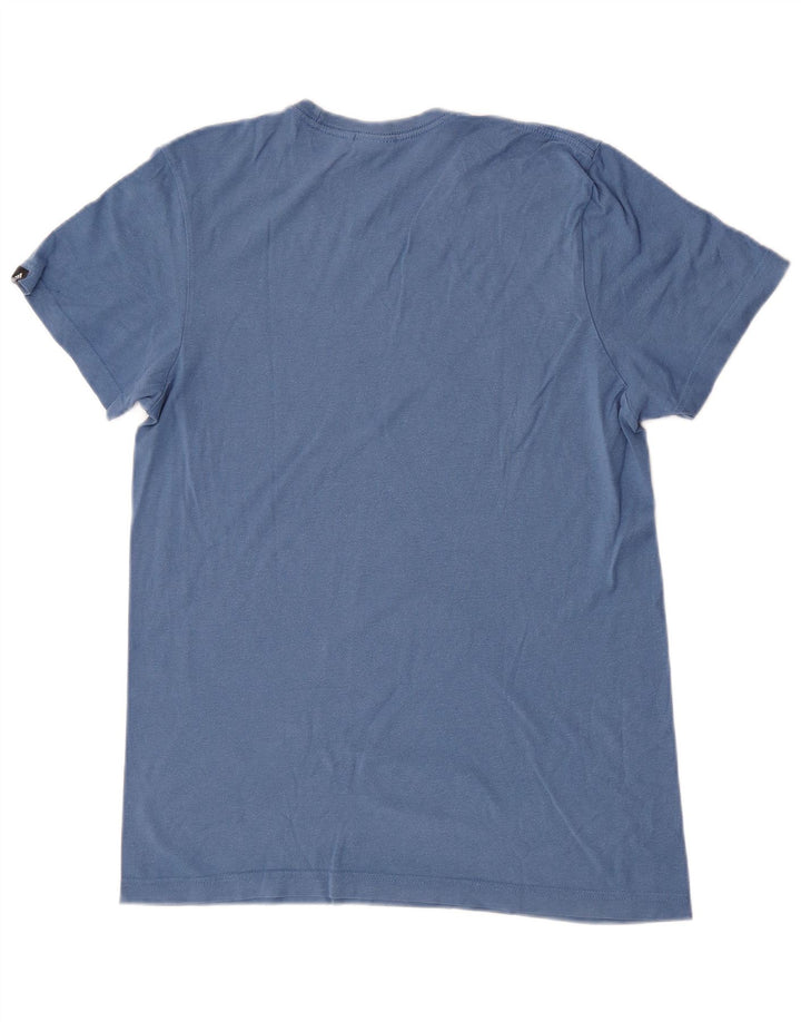 Мужская футболка Adidas с рисунком, маленький синий хлопок