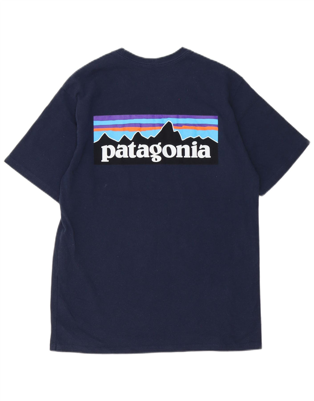 Мужская футболка Patagonia стандартного кроя с графическим рисунком, маленький темно-синий полиэстер