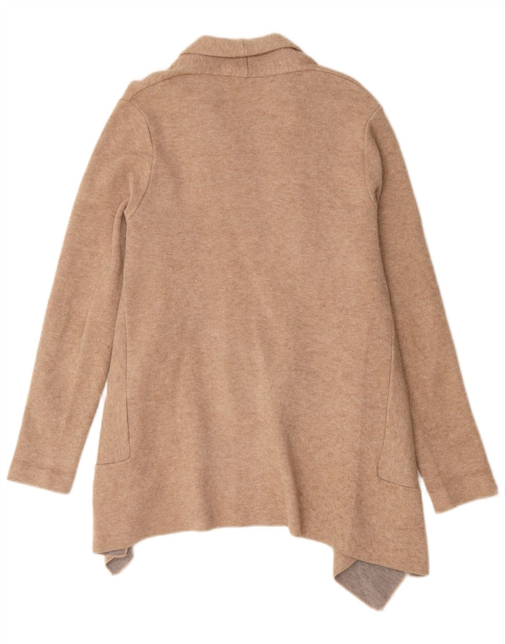 Женский асимметричный удлиненный кардиган Zara UK 14, средний бежевый