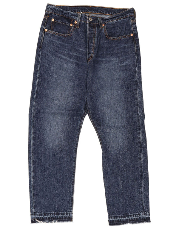 Мужские укороченные джинсы Levi's 501 W30 L26 синие, хлопок