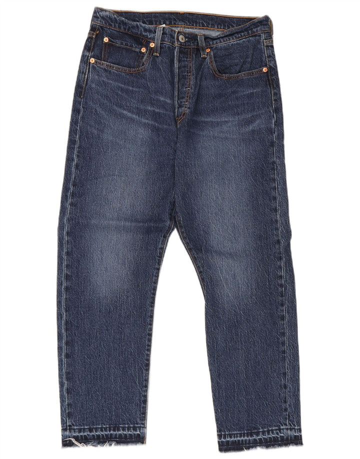 Мужские укороченные джинсы Levi's 501 W30 L26 синие, хлопок