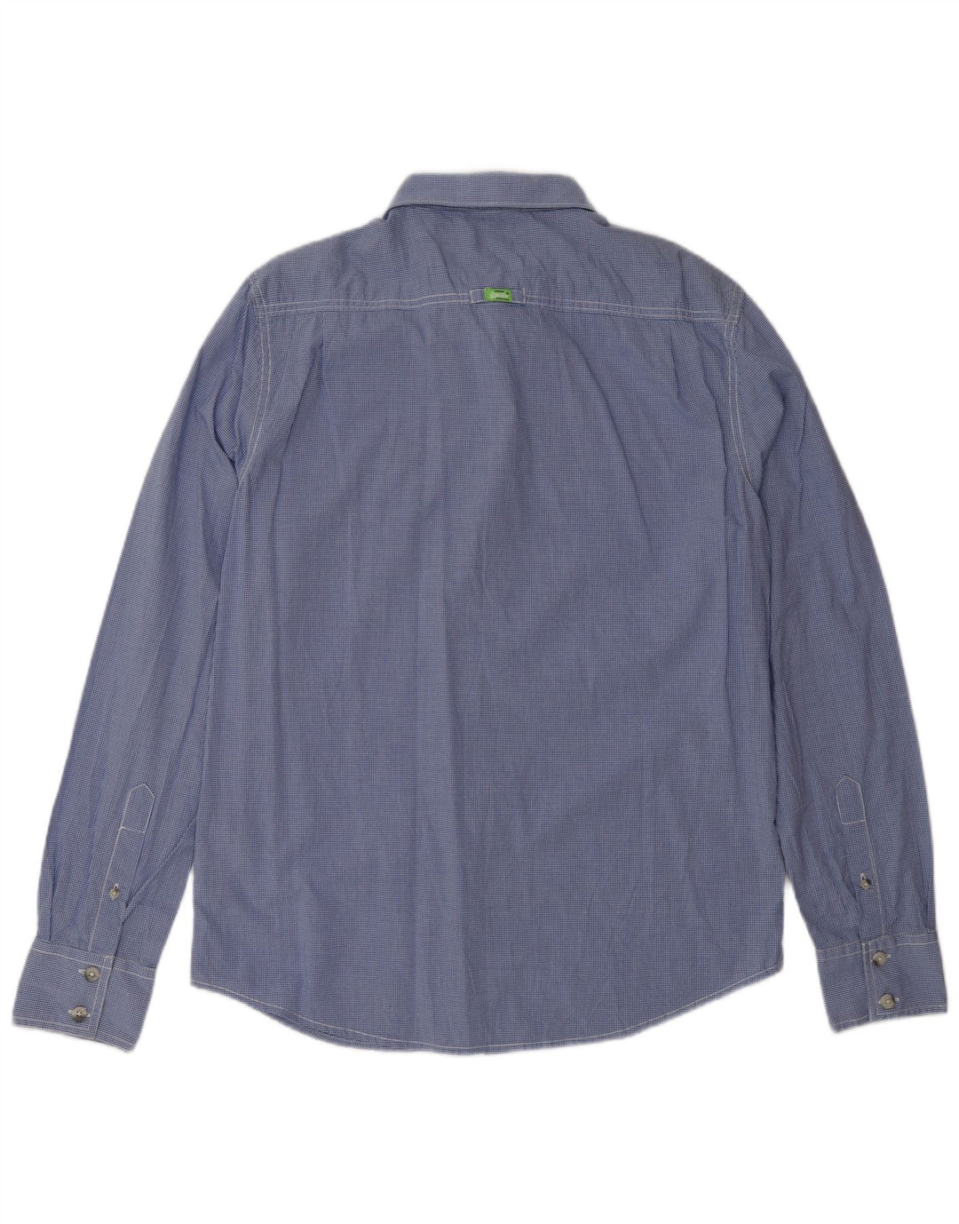 SUPERDRY Мужская рубашка XL из хлопка синего цвета в мелкую клетку