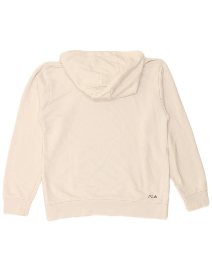 Джемпер с капюшоном FILA для мальчиков с рисунком, 15–16 лет, белый хлопок