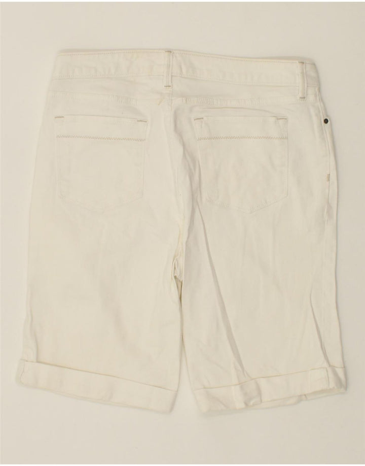 EDDIE BAUER Womens Slightly Curvy Denim Shorts US 8 Medium W30  White Vintage Eddie Bauer and Second-Hand Eddie Bauer from Messina Hembry 