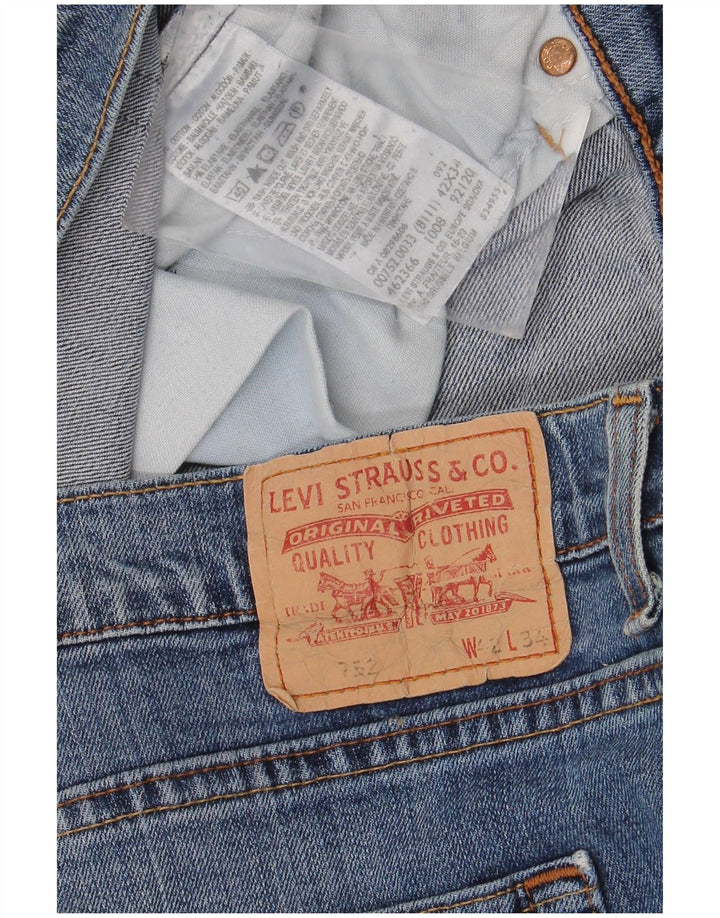 Мужские прямые джинсы Levi's 752 W42 L34 синие, хлопок