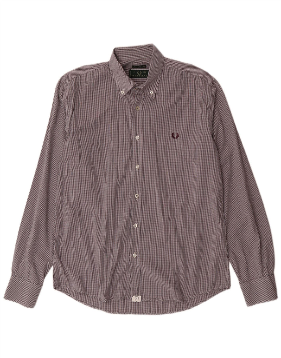 Мужская рубашка узкого кроя Fred Perry XL в разноцветную клетку, хлопок