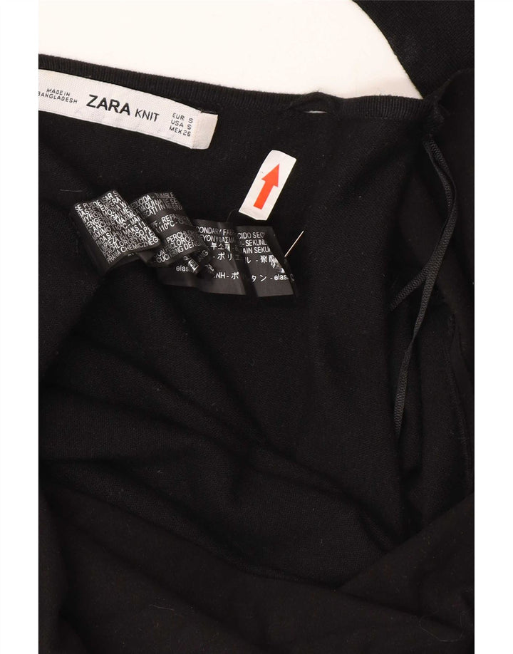 Мужской открытый кардиган Zara UK 10, маленький черный вискоза
