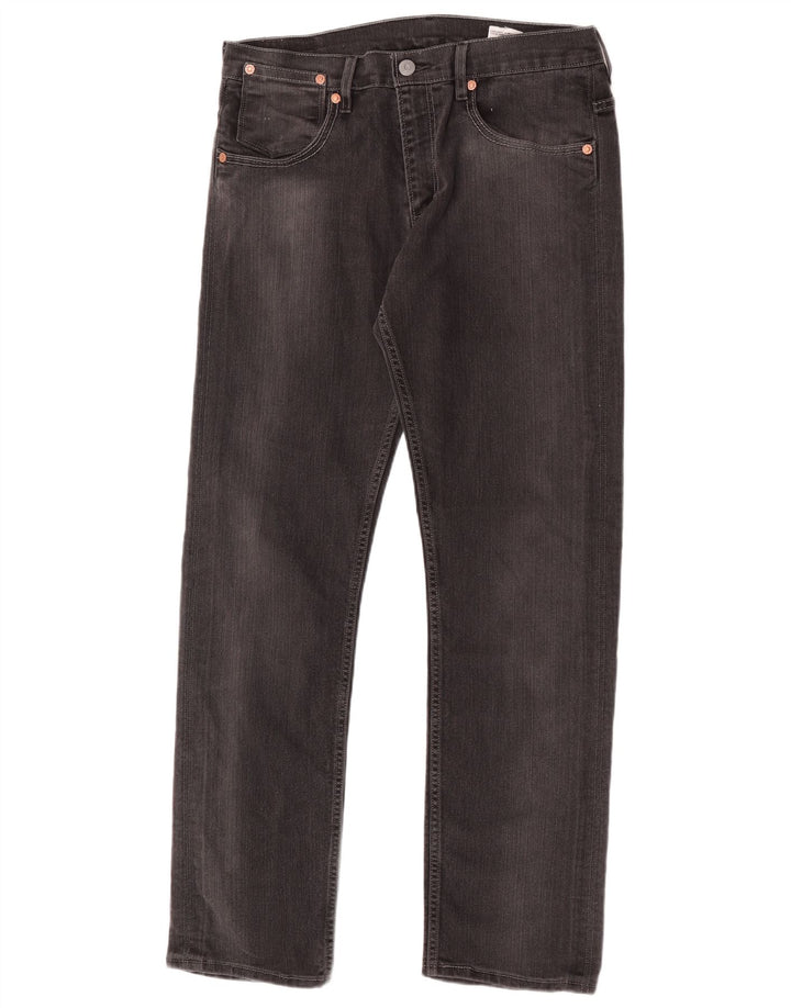Мужские прямые джинсы Levi's 504 W32 L34 серые, хлопок