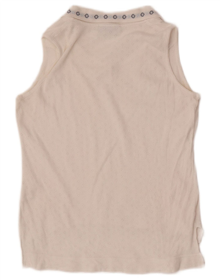 Женская рубашка поло без рукавов Sergio Tacchini EU 38 Medium White Fair Isle