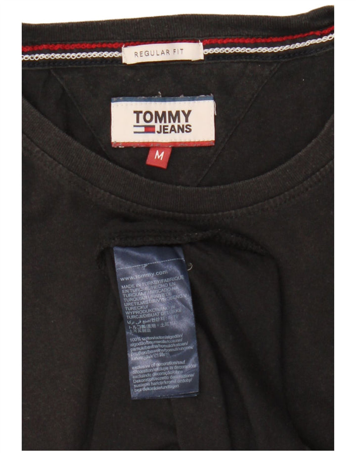 Мужская футболка Tommy Hilfiger стандартного кроя, средний черный хлопковый топ