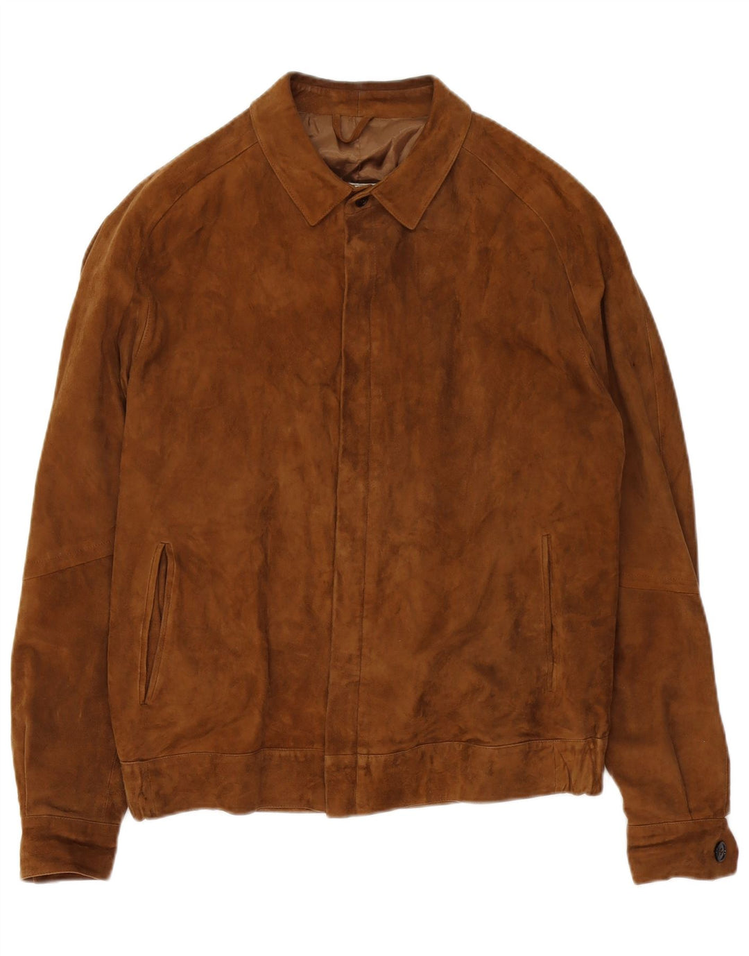 Мужская замшевая куртка VINTAGE UK 38 средний бежевый