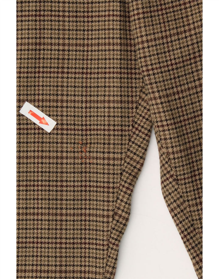 Женские прямые повседневные брюки Armani W31 L30, зеленые, полиэстер с узором «гусиные лапки»